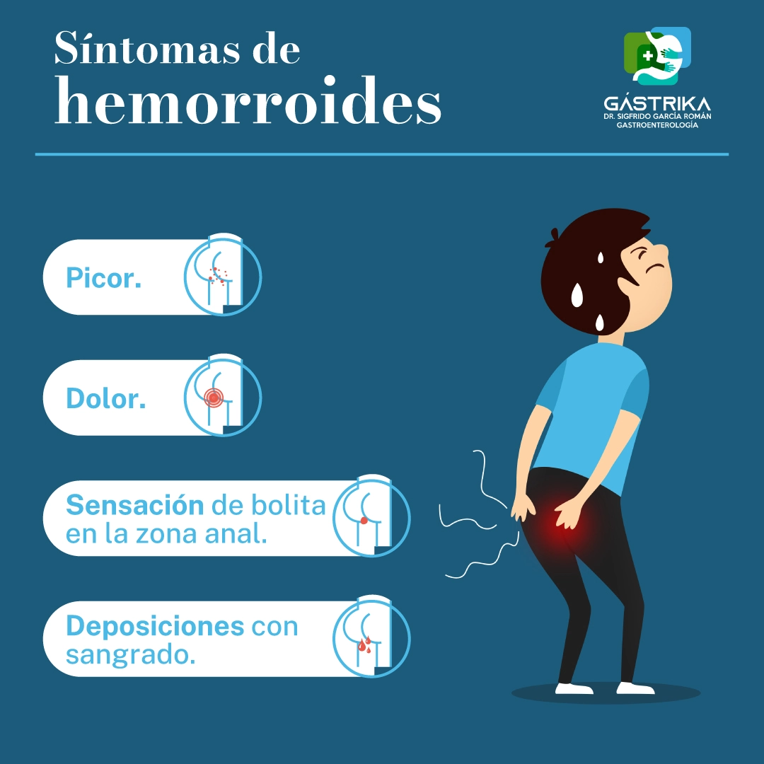 Síntomas de las hemorroides